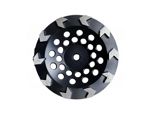 7" Arrow Segment Cup Wheels with 5/8" - 11 Unc Thread
